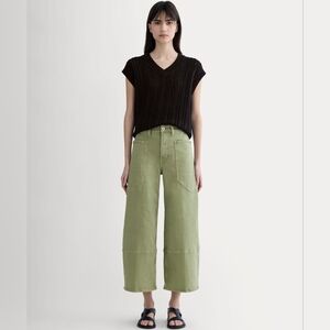 Everlane Gardner Jeans Gray/Green Wide-Leg Pants